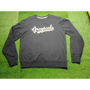 Stylish Black Grayscale Script Crewneck Sweatshirt - Size S